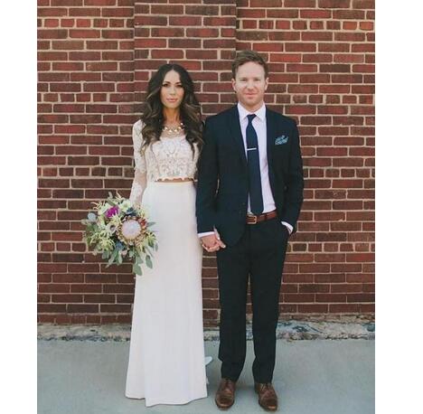 long sleeve country wedding dresses