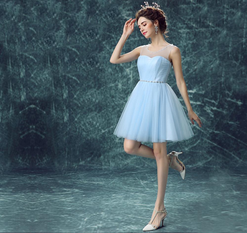 Light Sky Blue Dresses Makeup